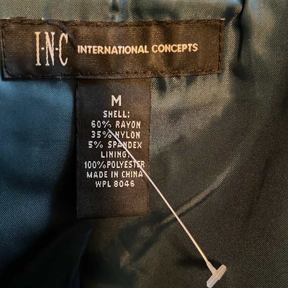 INC Moto Blazer Med with bronze zipper detail. - Picture 6 of 7